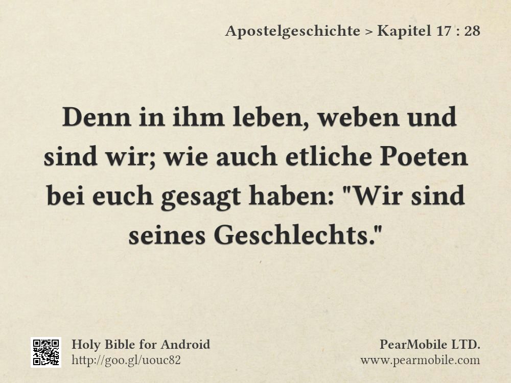 Apostelgeschichte, Kapitel 17:28